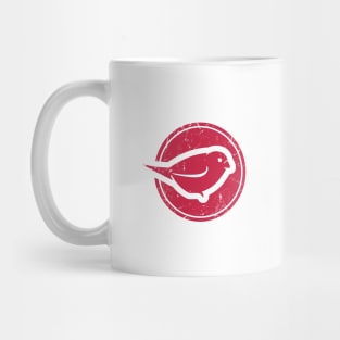 Stylized sparrow in red for bird and ornithology lovers Mug